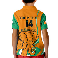 Custom Ivory Coast Football Kid Polo Shirt 2024 Go Champions Les Elephants - Wonder Print Shop