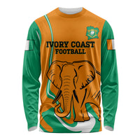 Custom Ivory Coast Football Long Sleeve Shirt 2024 Go Champions Les Elephants - Wonder Print Shop