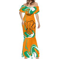Custom Ivory Coast Football Mermaid Dress 2024 Go Champions Les Elephants - Wonder Print Shop