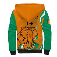 Custom Ivory Coast Football Sherpa Hoodie 2024 Go Champions Les Elephants - Wonder Print Shop