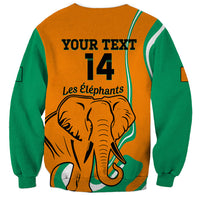 Custom Ivory Coast Football Sweatshirt 2024 Go Champions Les Elephants - Wonder Print Shop