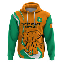 Custom Ivory Coast Football Zip Hoodie 2024 Go Champions Les Elephants - Wonder Print Shop