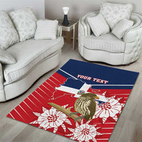 Personalized Dominican Republic Independence Day Area Rug Palmchat With Map