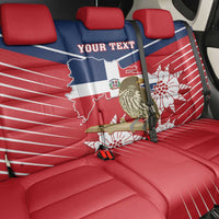 Personalized Dominican Republic Independence Day Back Car Seat Cover Palmchat With Map