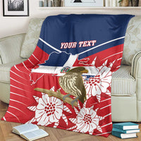 Personalized Dominican Republic Independence Day Blanket Palmchat With Map