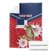 Personalized Dominican Republic Independence Day Blanket Palmchat With Map