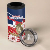 Personalized Dominican Republic Independence Day 4 in 1 Can Cooler Tumbler Palmchat With Map