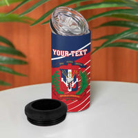 Personalized Dominican Republic Independence Day 4 in 1 Can Cooler Tumbler Palmchat With Map