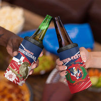 Personalized Dominican Republic Independence Day 4 in 1 Can Cooler Tumbler Palmchat With Map