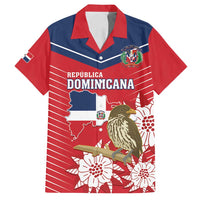 Personalized Dominican Republic Independence Day Family Matching Puletasi and Hawaiian Shirt Palmchat With Map