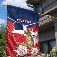 Personalized Dominican Republic Independence Day Garden Flag Palmchat With Map