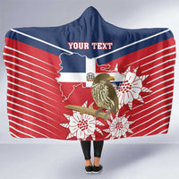 Personalized Dominican Republic Independence Day Hooded Blanket Palmchat With Map