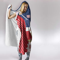 Personalized Dominican Republic Independence Day Hooded Blanket Palmchat With Map