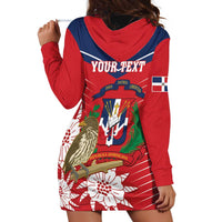 Personalized Dominican Republic Independence Day Hoodie Dress Palmchat With Map