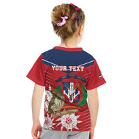 Personalized Dominican Republic Independence Day Kid T Shirt Palmchat With Map