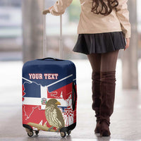 Personalized Dominican Republic Independence Day Luggage Cover Palmchat With Map