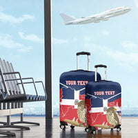 Personalized Dominican Republic Independence Day Luggage Cover Palmchat With Map