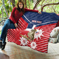 Personalized Dominican Republic Independence Day Quilt Palmchat With Map