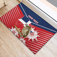 Personalized Dominican Republic Independence Day Rubber Doormat Palmchat With Map