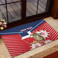 Personalized Dominican Republic Independence Day Rubber Doormat Palmchat With Map