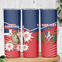 Personalized Dominican Republic Independence Day Skinny Tumbler Palmchat With Map