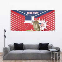 Personalized Dominican Republic Independence Day Tapestry Palmchat With Map