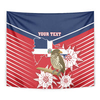 Personalized Dominican Republic Independence Day Tapestry Palmchat With Map