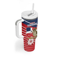 Personalized Dominican Republic Independence Day Tumbler With Handle Palmchat With Map
