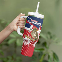 Personalized Dominican Republic Independence Day Tumbler With Handle Palmchat With Map