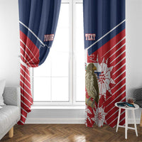 Personalized Dominican Republic Independence Day Window Curtain Palmchat With Map - Wonder Print Shop