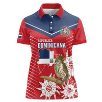 Personalized Dominican Republic Independence Day Women Polo Shirt Palmchat With Map - Wonder Print Shop