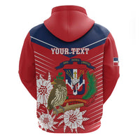 Personalized Dominican Republic Independence Day Zip Hoodie Palmchat With Map - Wonder Print Shop