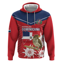 Personalized Dominican Republic Independence Day Zip Hoodie Palmchat With Map - Wonder Print Shop