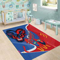 Carnival Dominicano Area Rug Dominican Republic Diablos Cojuelos Mask