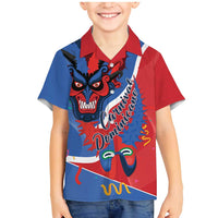 Carnival Dominicano Family Matching Mermaid Dress and Hawaiian Shirt Dominican Republic Diablos Cojuelos Mask