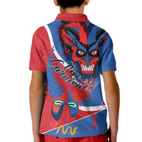 Carnival Dominicano Kid Polo Shirt Dominican Republic Diablos Cojuelos Mask
