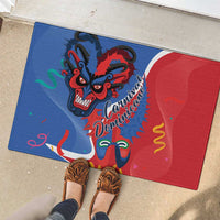 Carnival Dominicano Rubber Doormat Dominican Republic Diablos Cojuelos Mask