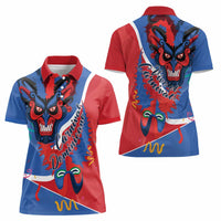 Carnival Dominicano Women Polo Shirt Dominican Republic Diablos Cojuelos Mask - Wonder Print Shop