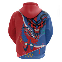 Carnival Dominicano Zip Hoodie Dominican Republic Diablos Cojuelos Mask - Wonder Print Shop