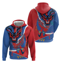 Carnival Dominicano Zip Hoodie Dominican Republic Diablos Cojuelos Mask - Wonder Print Shop