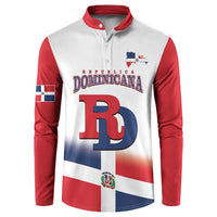 Custom Dominican Republic 2025 Baseball Button Sweatshirt Go Champions Flag Style