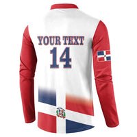 Custom Dominican Republic 2025 Baseball Button Sweatshirt Go Champions Flag Style