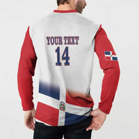 Custom Dominican Republic 2025 Baseball Button Sweatshirt Go Champions Flag Style