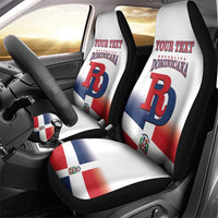 Custom Dominican Republic 2025 Baseball Car Seat Cover Go Champions Flag Style