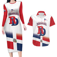 Custom Dominican Republic 2025 Baseball Couples Matching Long Sleeve Bodycon Dress and Hawaiian Shirt Go Champions Flag Style