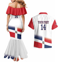 Custom Dominican Republic 2025 Baseball Couples Matching Mermaid Dress and Hawaiian Shirt Go Champions Flag Style