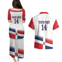 Custom Dominican Republic 2025 Baseball Couples Matching Puletasi and Hawaiian Shirt Go Champions Flag Style