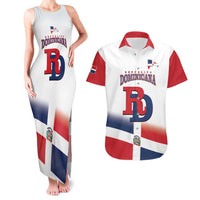 Custom Dominican Republic 2025 Baseball Couples Matching Tank Maxi Dress and Hawaiian Shirt Go Champions Flag Style