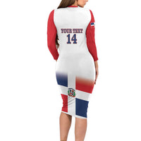 Custom Dominican Republic 2025 Baseball Family Matching Long Sleeve Bodycon Dress and Hawaiian Shirt Go Champions Flag Style