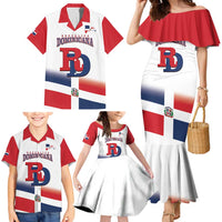 Custom Dominican Republic 2025 Baseball Family Matching Mermaid Dress and Hawaiian Shirt Go Champions Flag Style